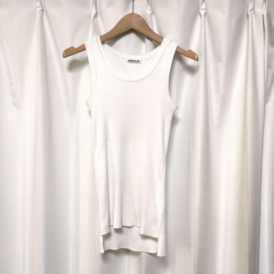 トップス AURALEE HIGH GAUGE RIB KNIT TANK