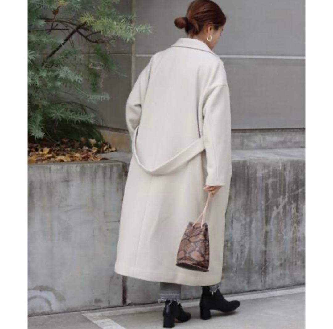 JOURNAL STANDARD ダブルモッサロングコート アイボリー Sサイズ