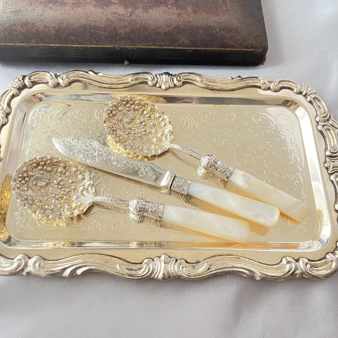 【Allen & Darwin】【白蝶貝】ベリーサーバー / バターナイフ