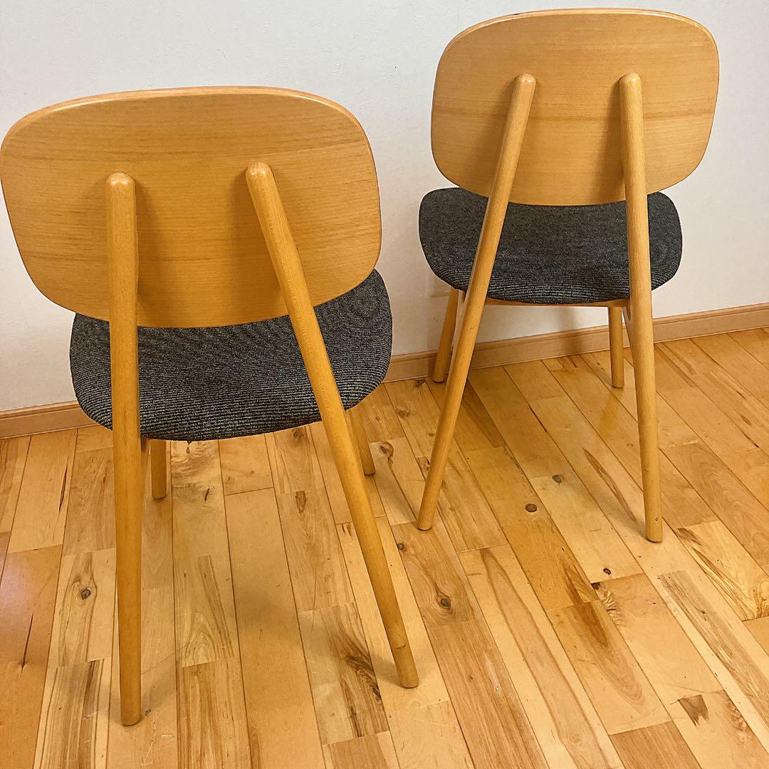 美品　QUON/クオン　プラム　ダイニングチェア2脚　椅子