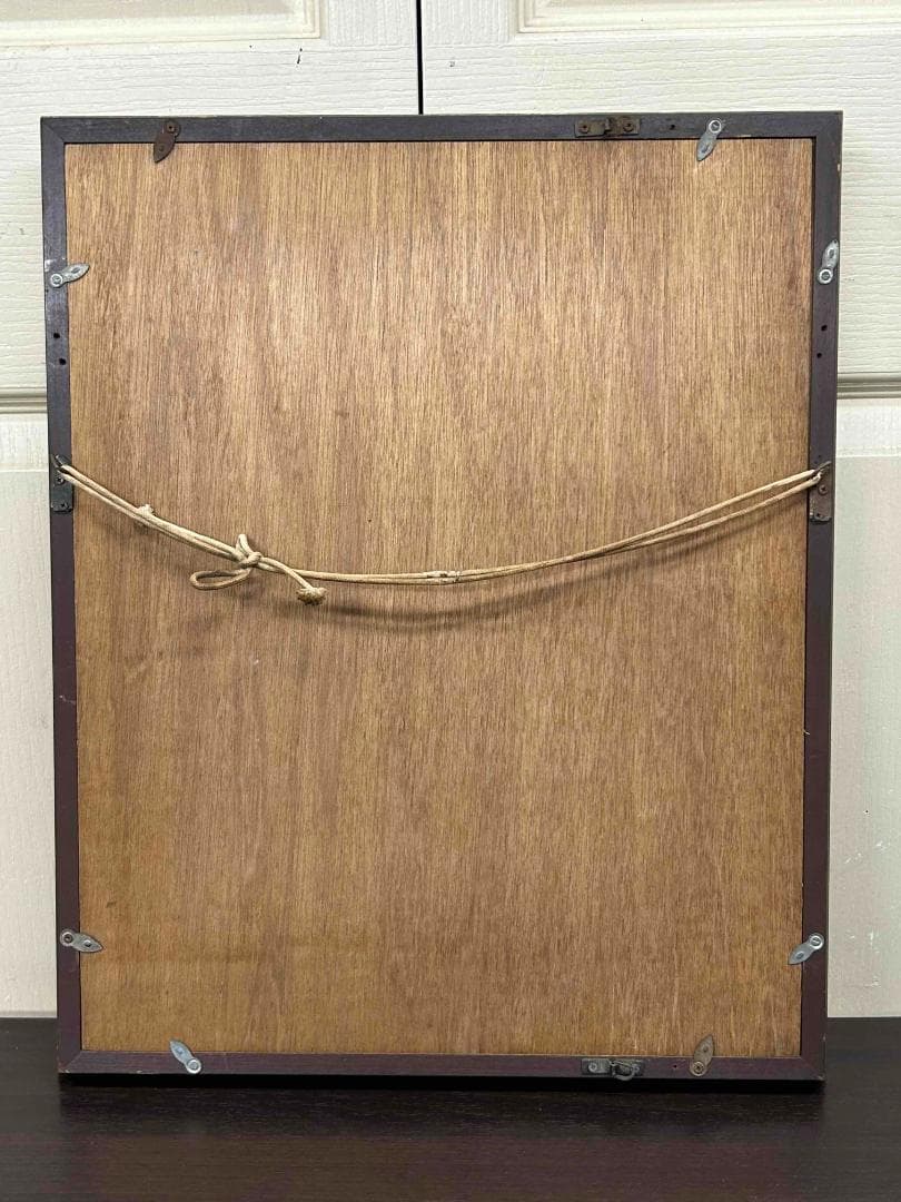 三觜正之 油絵 F4 アムステルダムの教会 額装 風景画 自然画