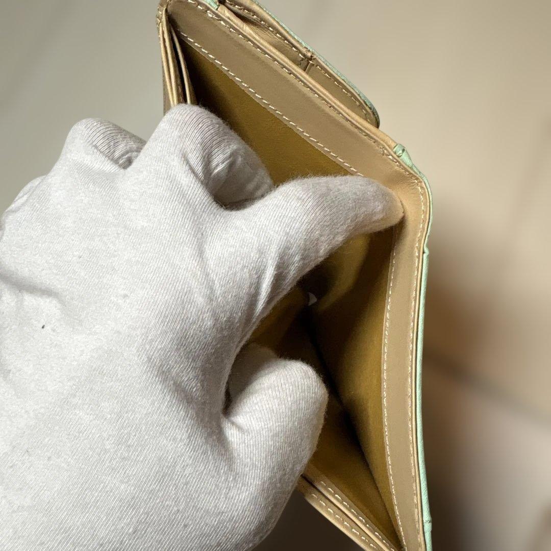 未使用 kitamura 二つ折り財布 ウォレット　財布　キタムラ　グリーン