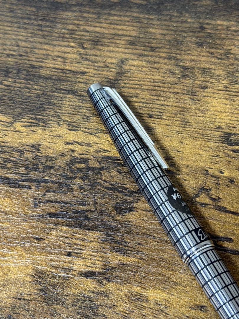 未使用　1975年製　18金　全蝕刻　格子　パイロット　エリート　万年筆　細字