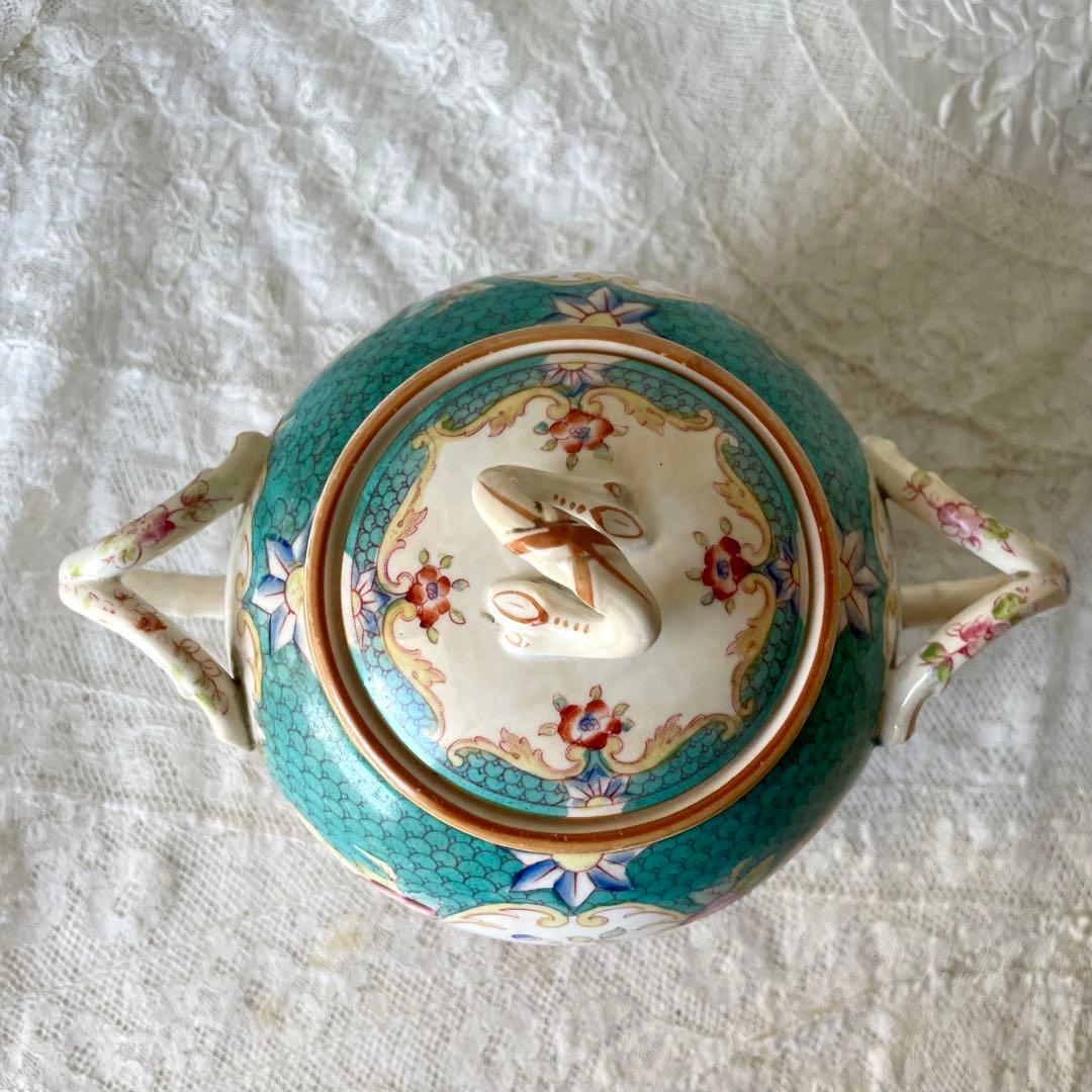 サルグミンヌミントン　シュクリエ　シュガーポット　フランスアンティーク