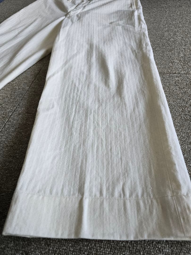 アットラスト ヘリンボーントラウザー36 ブッチャープロダクツ ズボン ホワイト