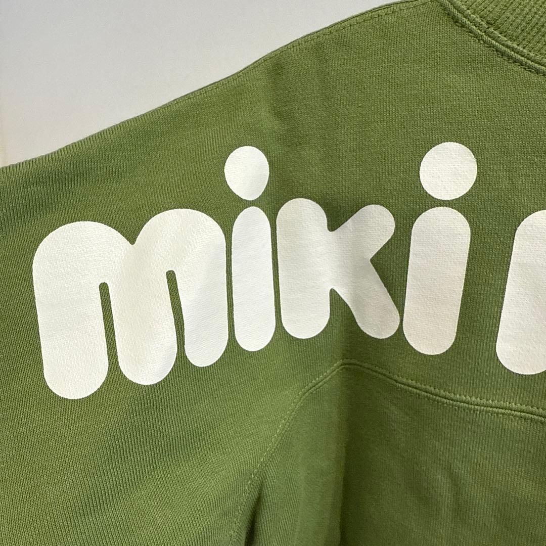 【美品】ミキハウス　スウェットロゴトレーナー　100 子供服　カーキ