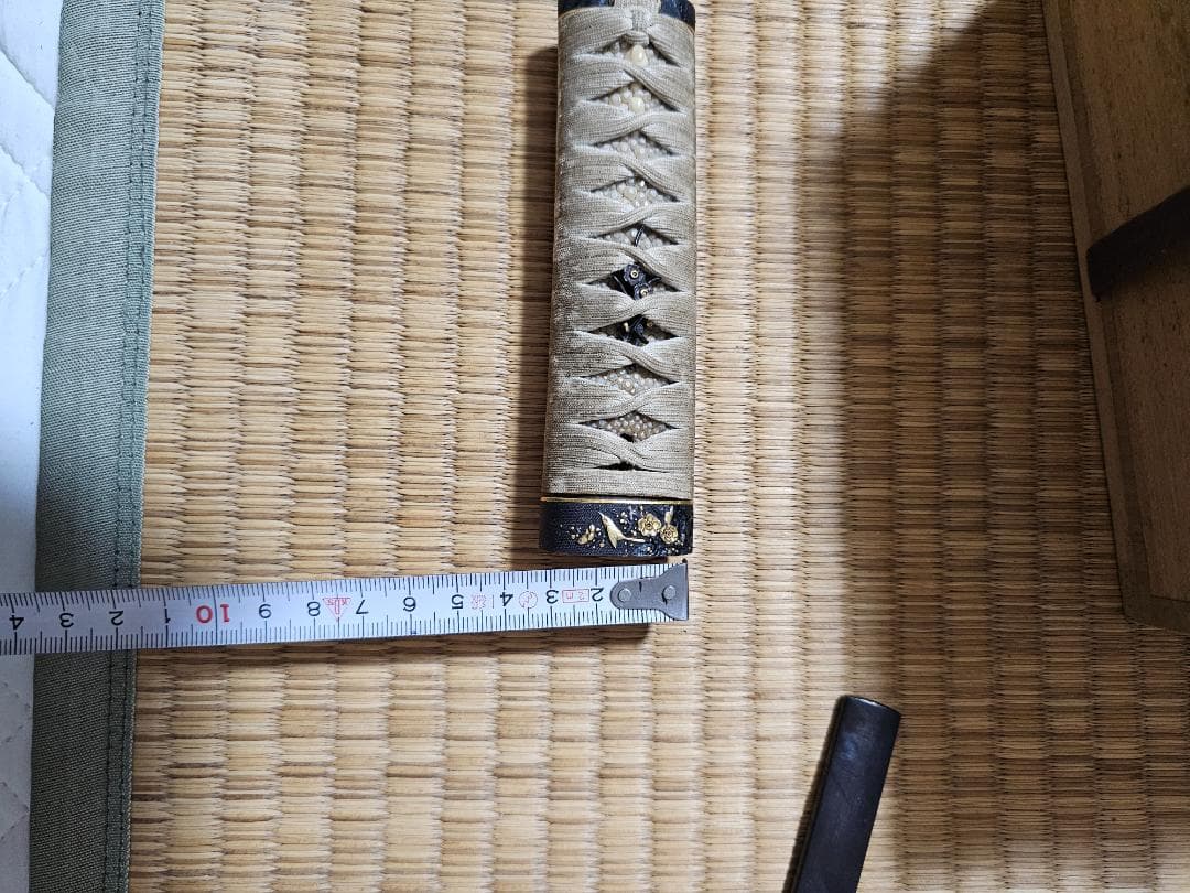 コ*ー様 追加写真あり 江戸時代 短刀の束と笄と鞘 小束 小刀 梅に鶯