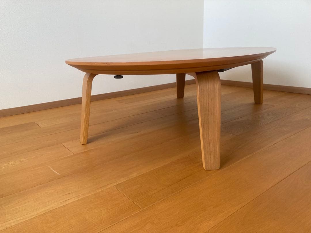 無印良品　木製 楕円形 こたつ ラウンド ローテーブル
