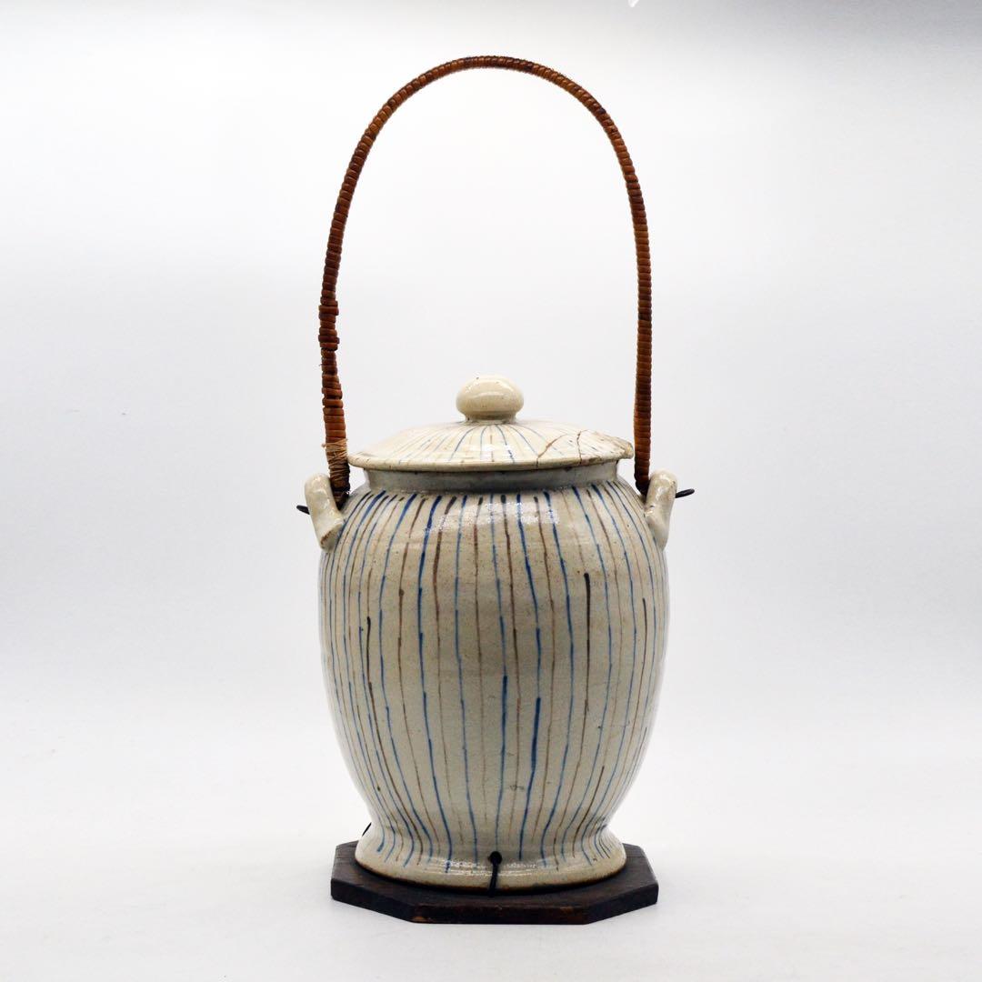 江戸時代中期〜後期　火消壺　瀬戸麦藁手火消壺　繕いの美　レトロ