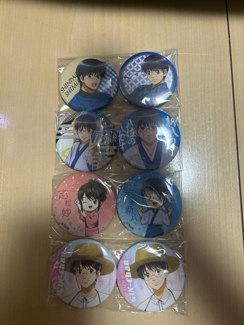 銀魂 缶バッジセット　志村新八　志村妙