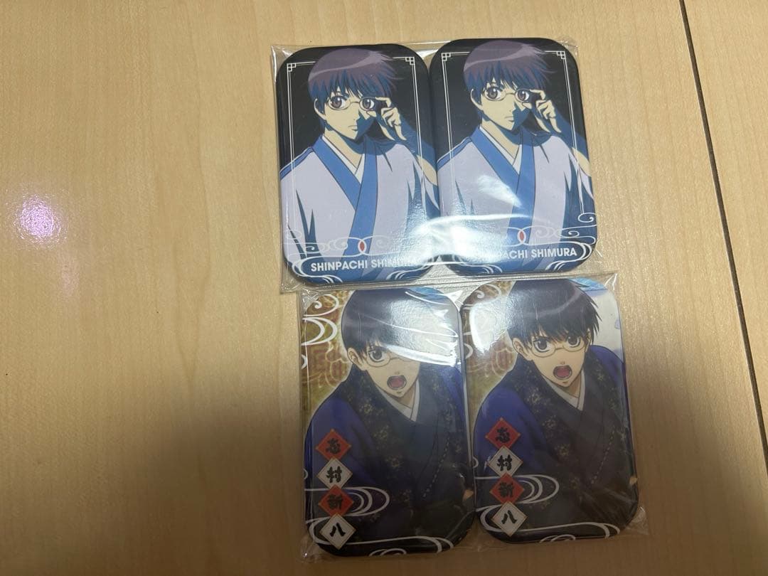 銀魂 缶バッジセット　志村新八　志村妙