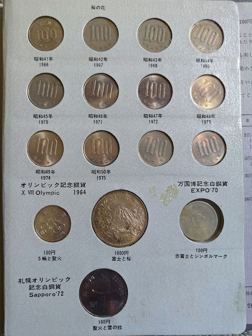 【レア】日本 旧貨幣セット、現行年号別アルバム