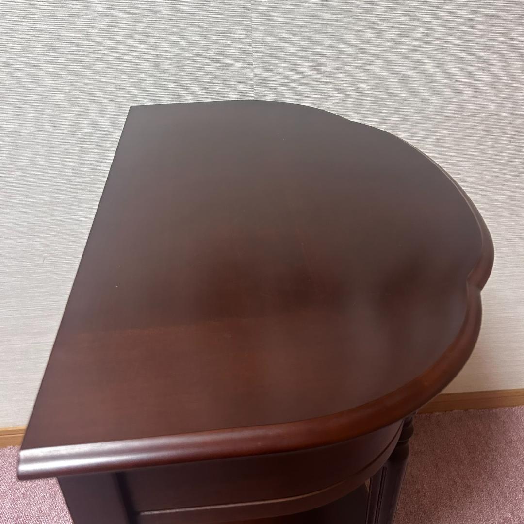 LA CASE　ラカーサ　木製　オーバル型　コンソールテーブル　引き出し付き