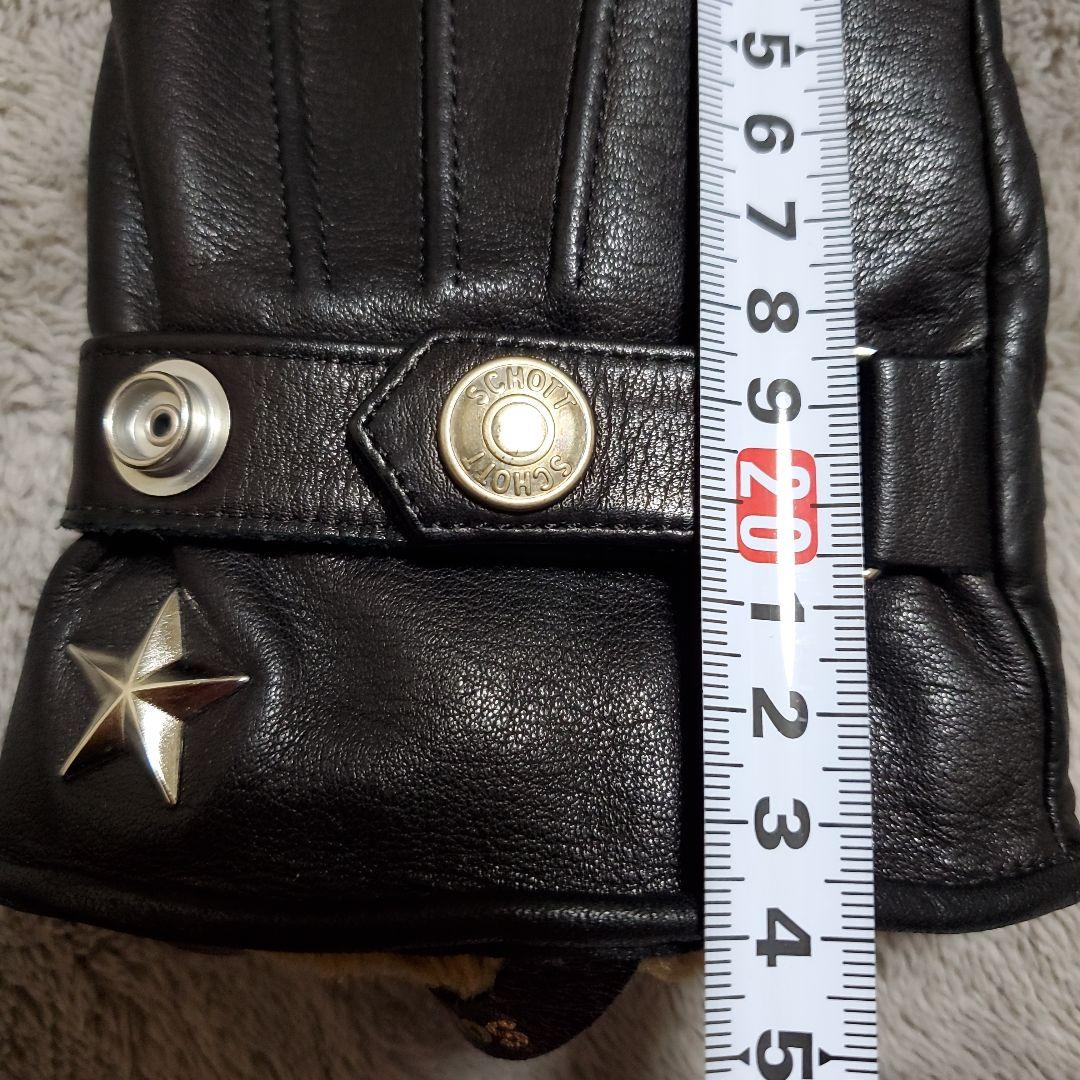 【美品土日最終超特価】Schott ワンスター レザーグローブ 革手袋 Lサイズ
