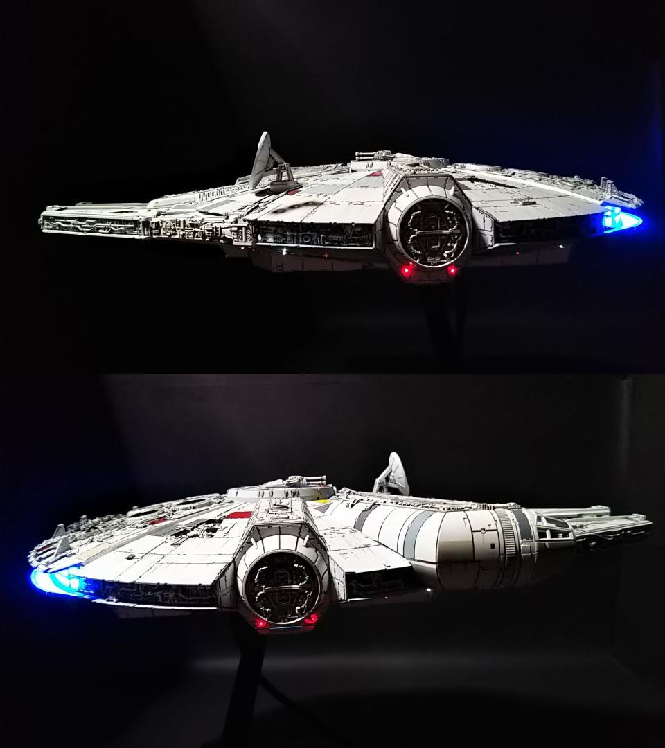 フル電飾改修 ミレニアムファルコン 1/144 塗装　 完成品 12V