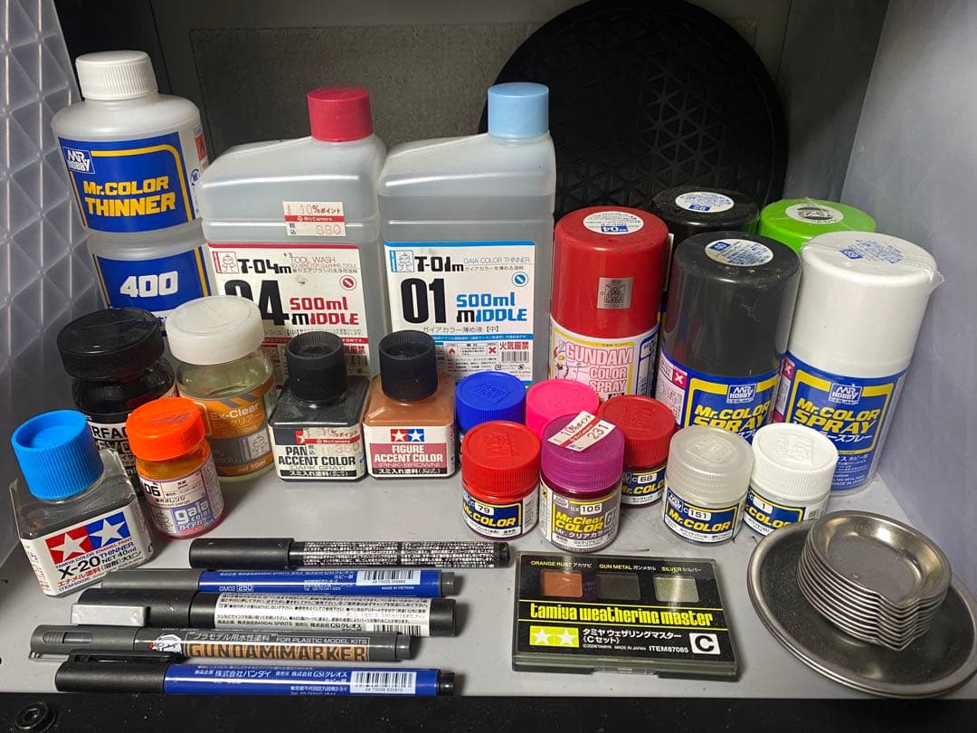 あ*様 【即決・早期終了可能】エアブラシ　塗装ブース　塗料セット　ガンプラ
