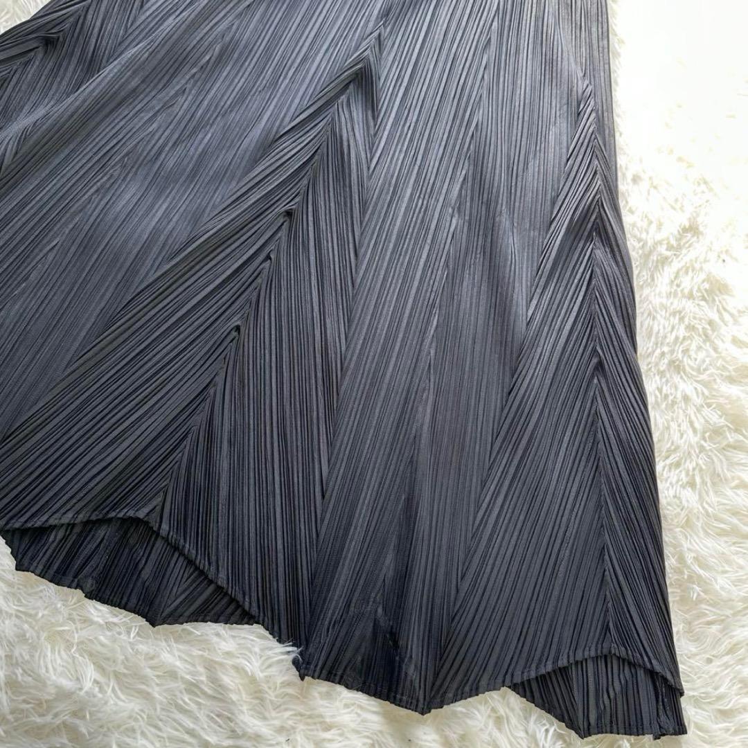 大きいサイズ✨プリーツプリーズ 変形フレアスカート