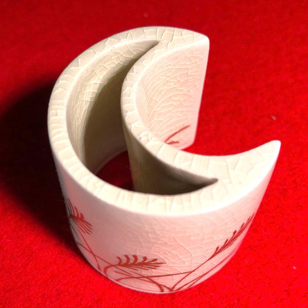 【茶道具】橋本陶正山作　薩摩むさし野蓋置