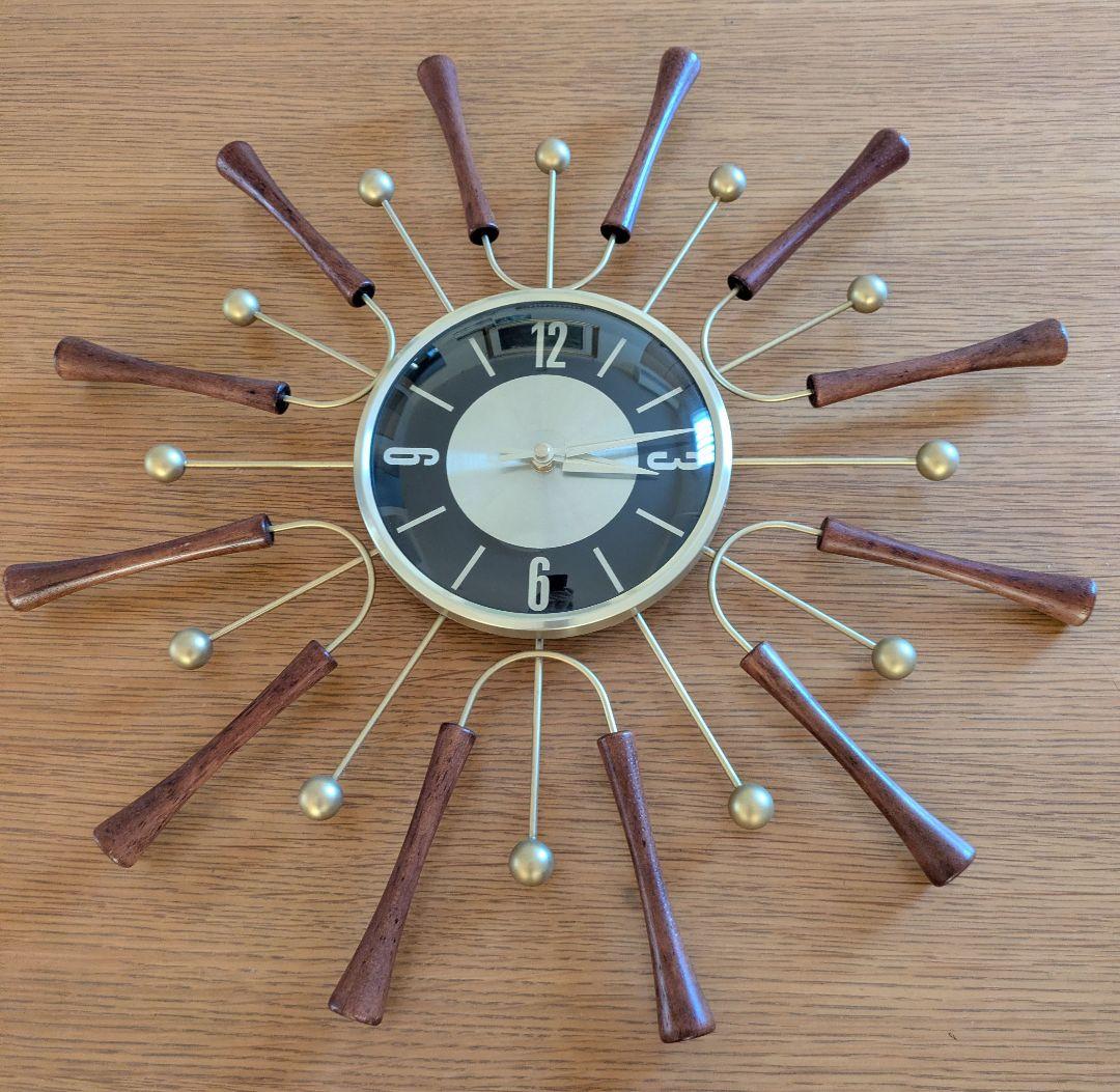 ミッドセンチュリー・モダンスタイル　壁掛時計