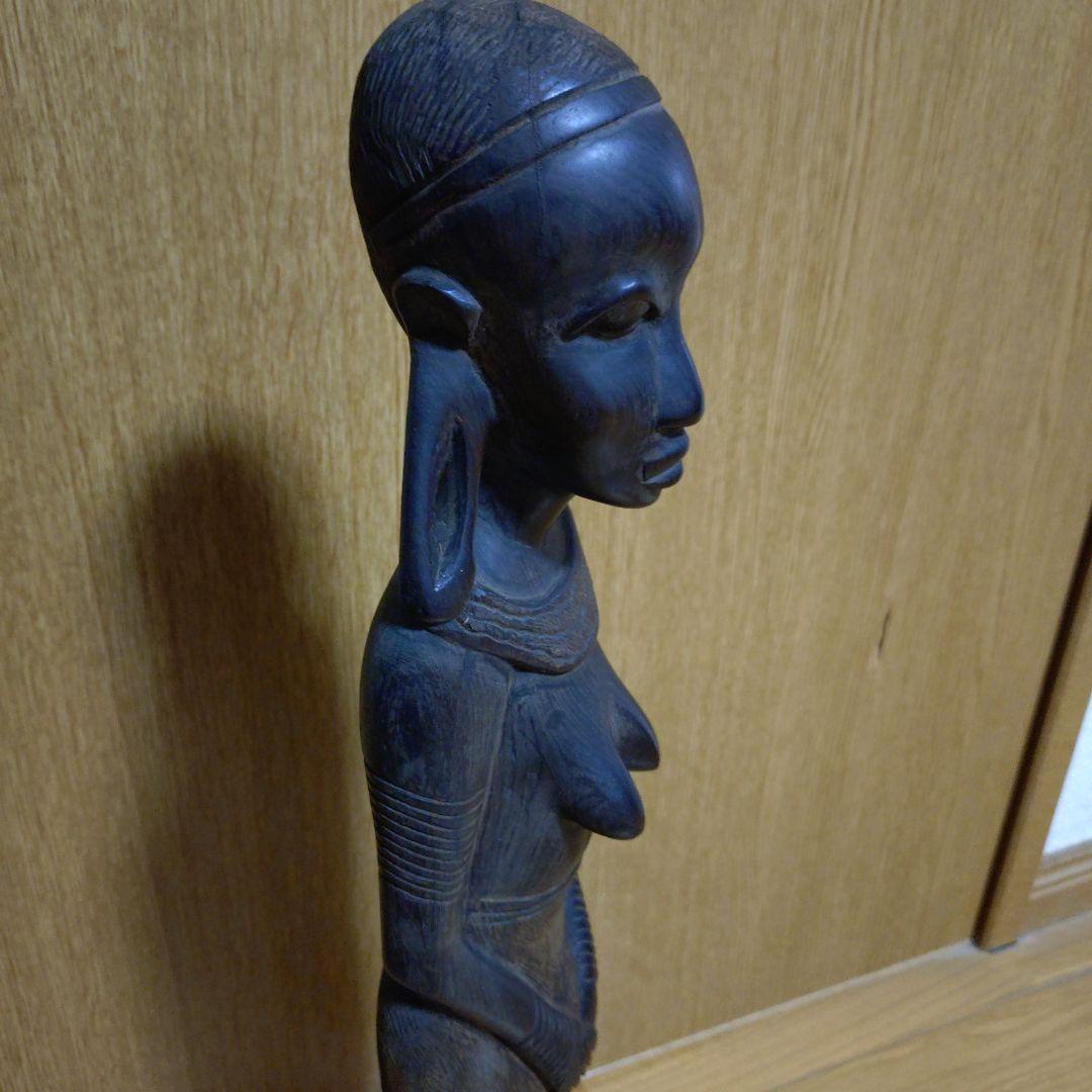 南 アフリカ製木製彫刻アート 原木削り出し❗