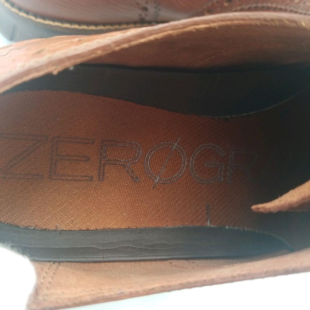 コールハーン　ゼログランド　ウィングチップ　メダリオン　レザー　26cm