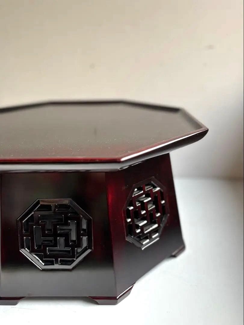 760 李朝家具 八角膳 小盤① 杏子通板 ソバン ヴィンテージ 美品 韓国