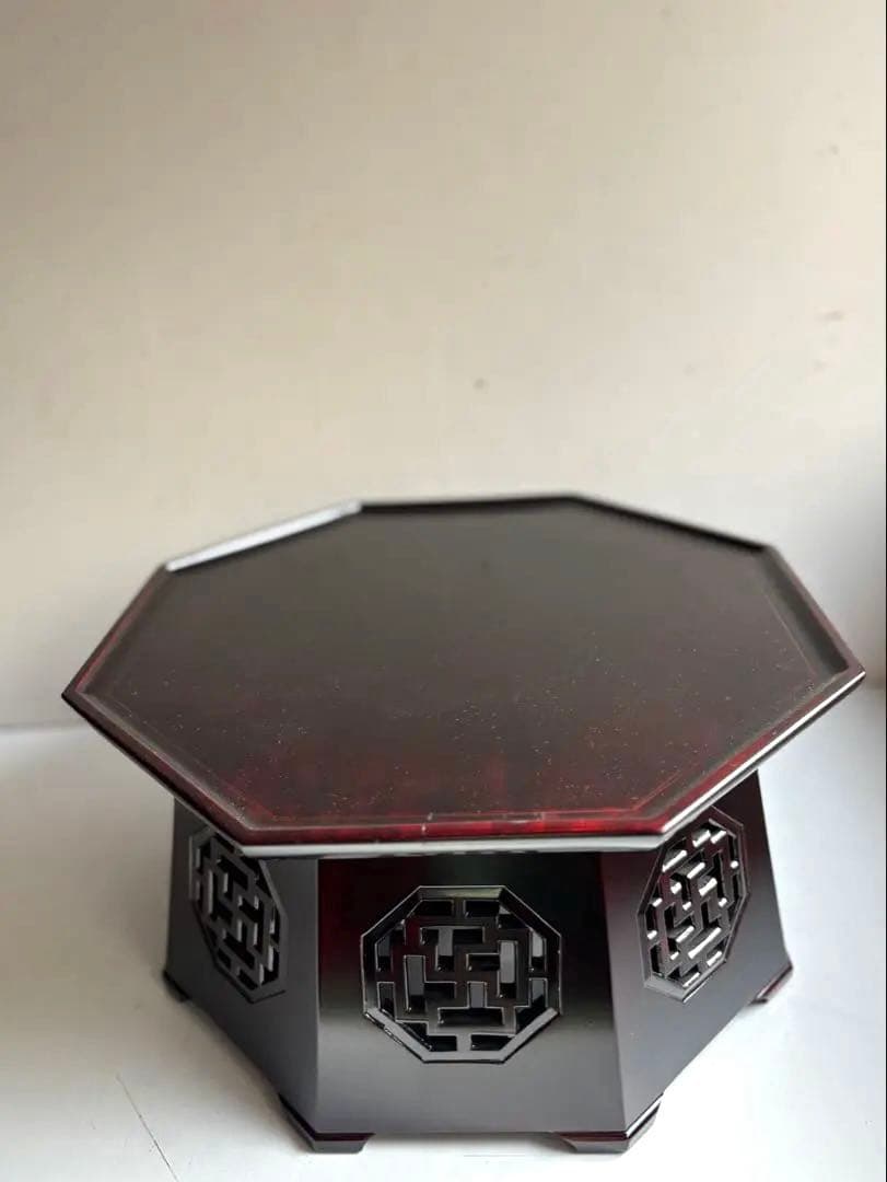 760 李朝家具 八角膳 小盤① 杏子通板 ソバン ヴィンテージ 美品 韓国