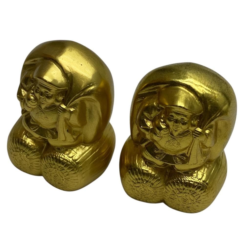 七福神　恵比寿＆大黒天　置物　４個　造幣局　刻印あり　縁起物