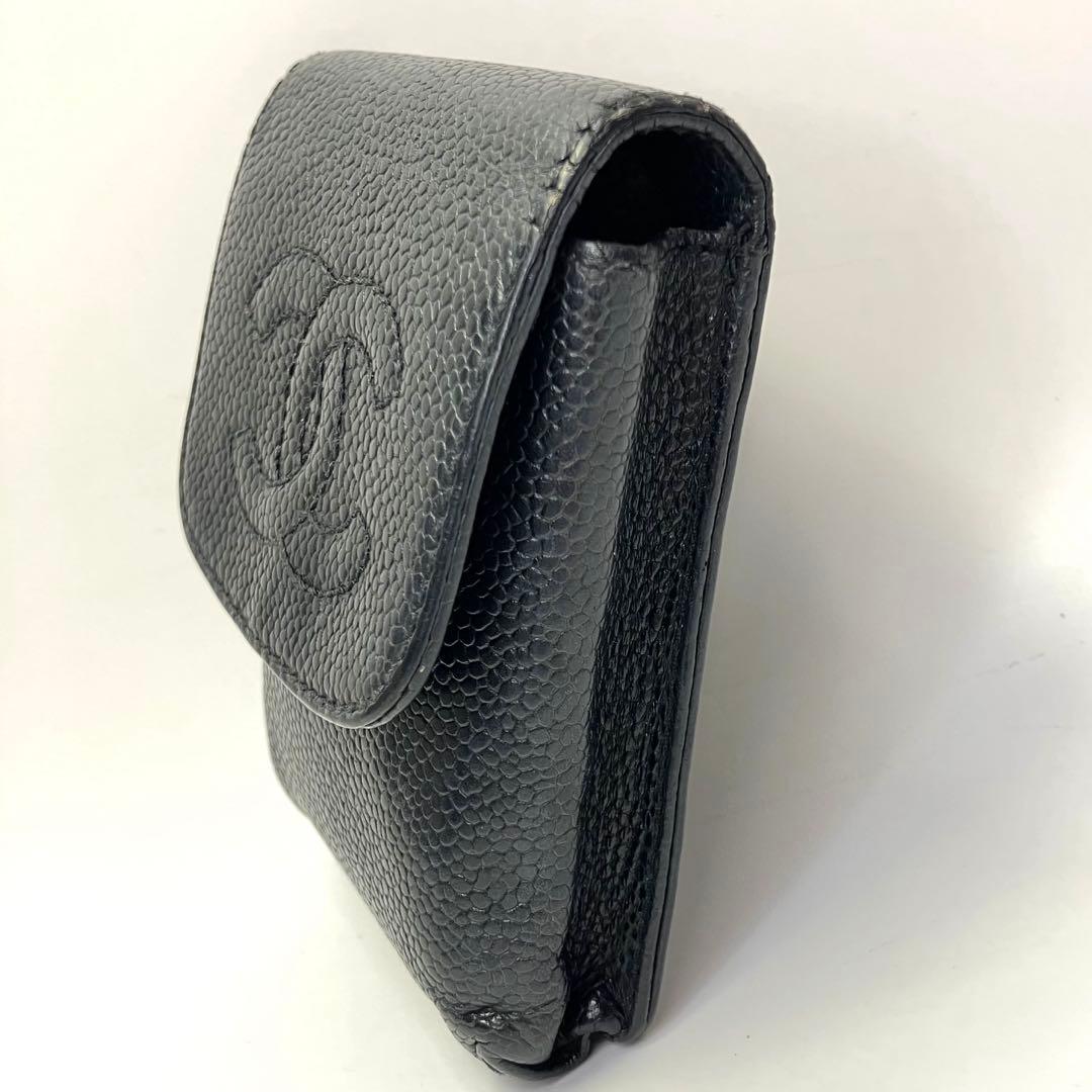 CHANEL シャネル シガレットケース キャビアスキン シリアルシール跡