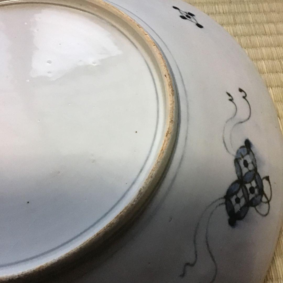 色絵古伊万里唐子鶴の図大皿