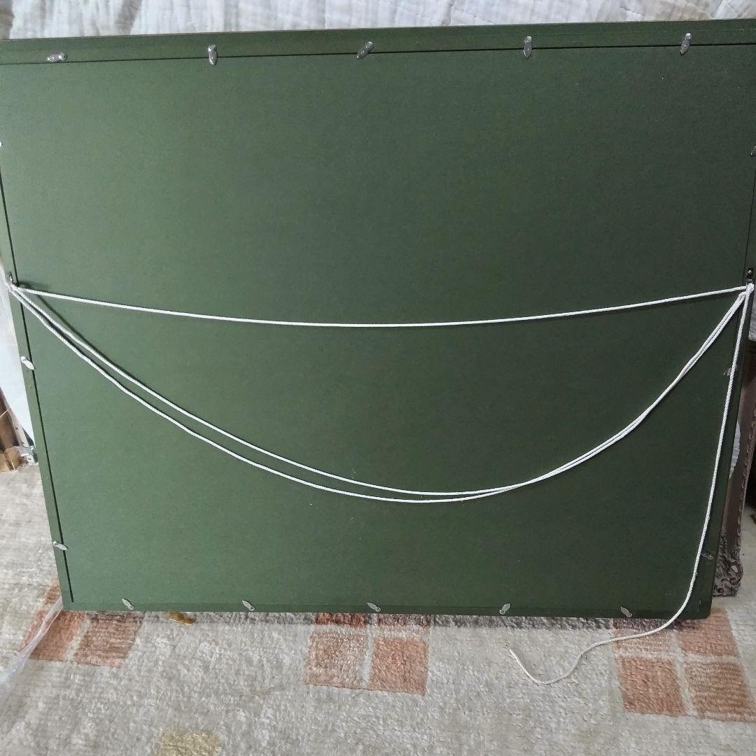 レースの上の静物画 アジサイとピエロ。油絵F30号ゴールド額縁付き処分品