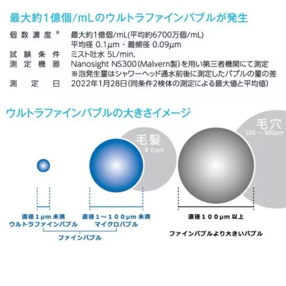 ウルトラファインバブル　シャワーヘッド