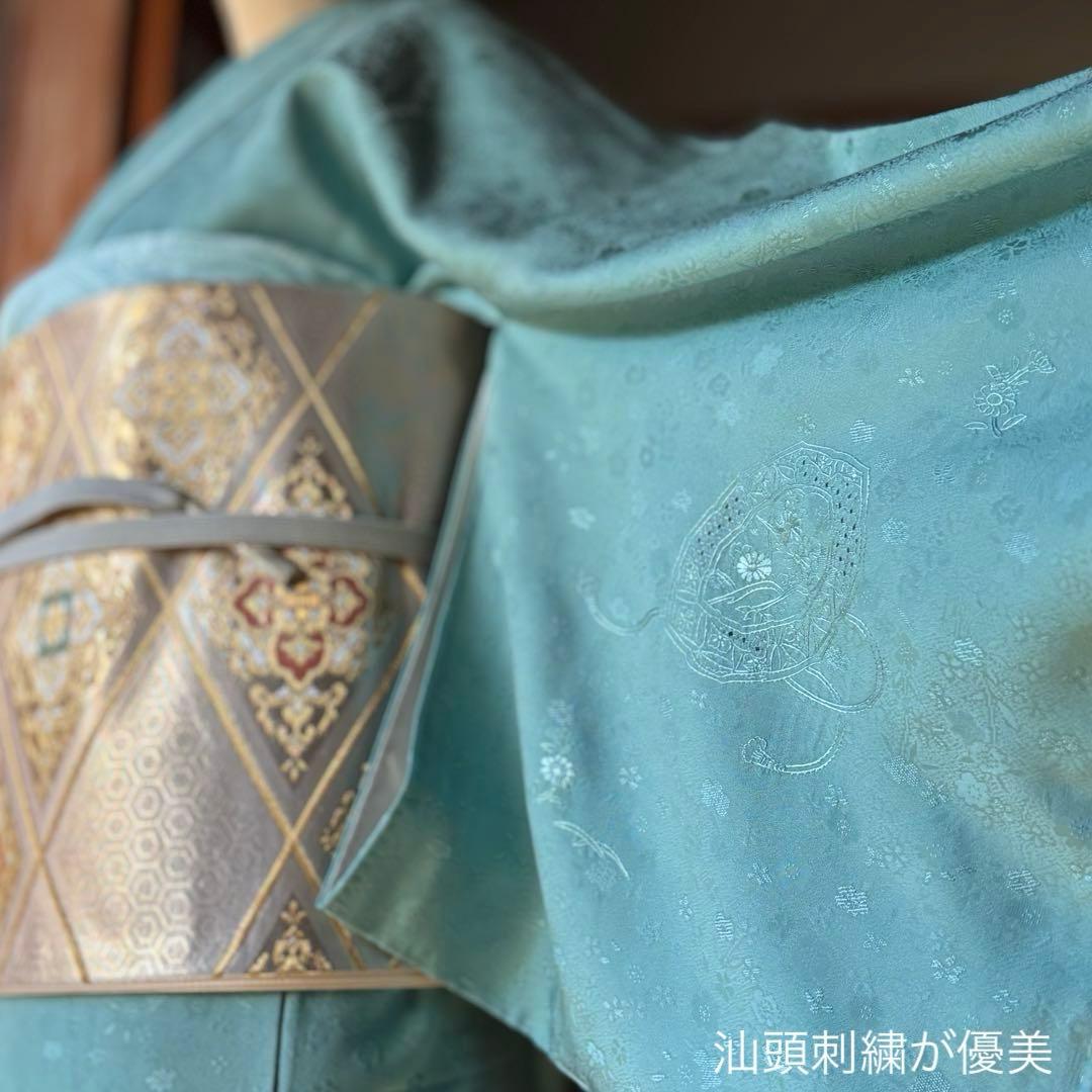 正絹汕頭刺繍訪問着4点フルセット◎全品未使用！コーディネート品格シリーズa15