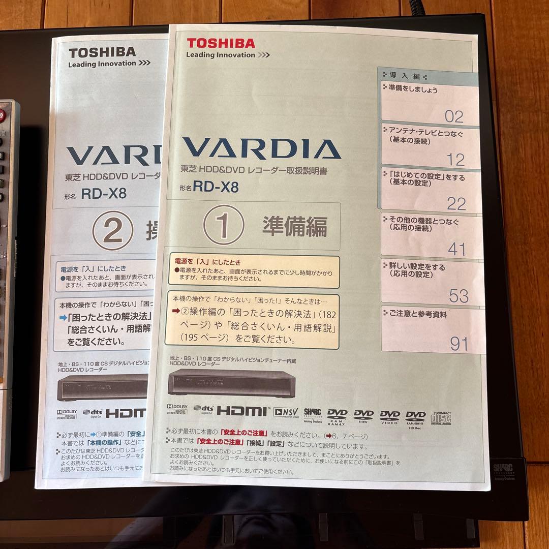 TOSHIBA VARDIA RD-X8 DVDレコーダー