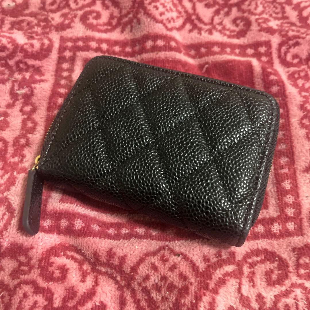 【美品】CHANEL ブラック キャビアスキン ケース
