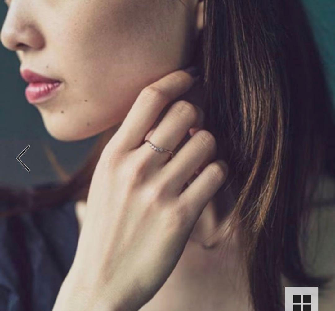 【試着のみ】ete K10 MPG リング グレーダイヤモンド 7号