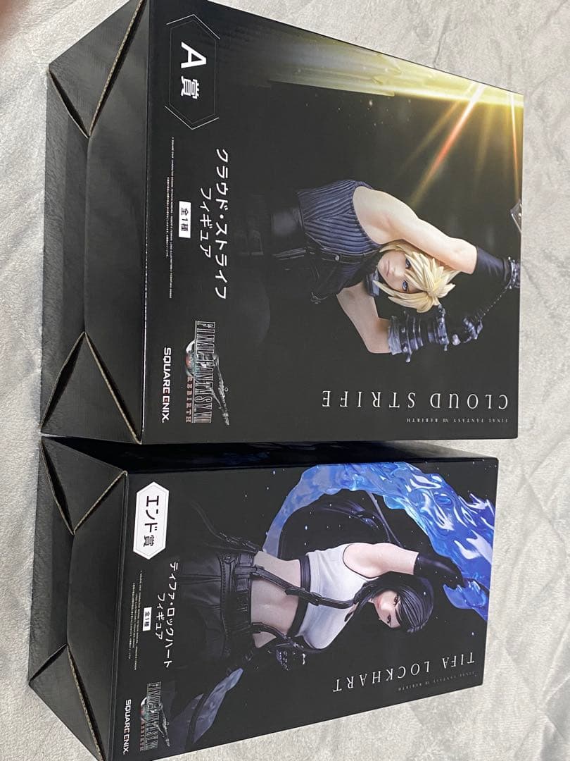 FF7くじ　A賞クラウドフィギュア　エンド賞ティファフィギュア