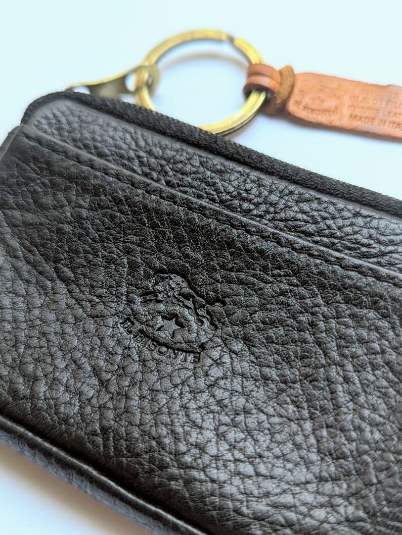 イルビゾンテ IL BISONTE ケース キーリング ブラック 男女兼用