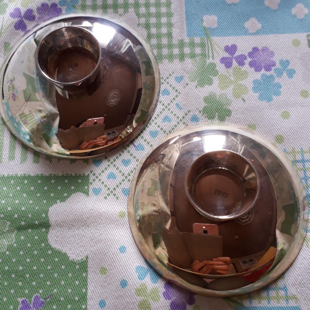 銀盃　純銀 2個セット １個 木箱付き、約85グラム