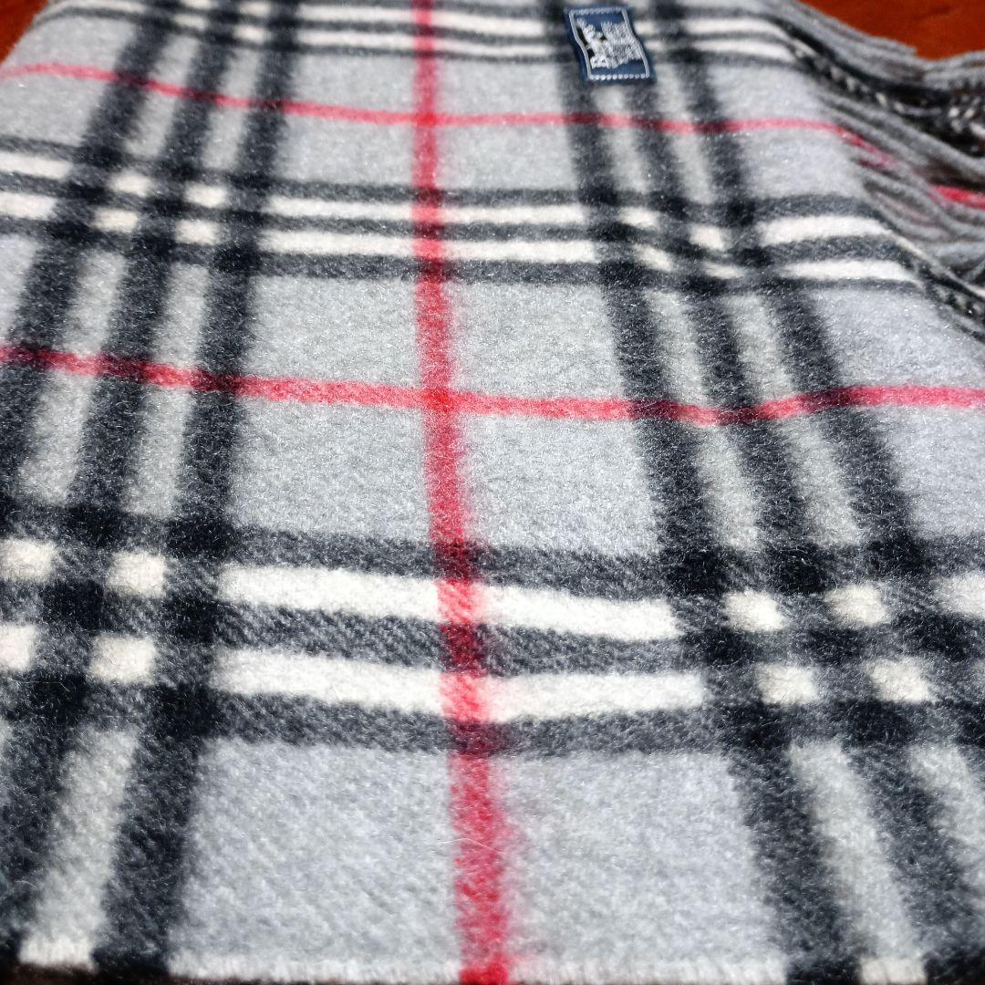 美品☆Burberry チェック柄マフラー グレー カシミヤ