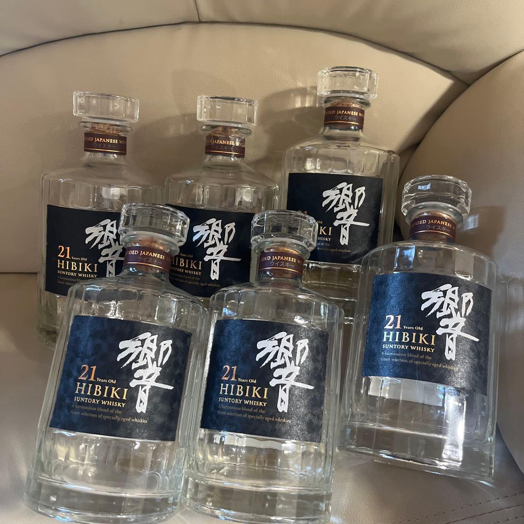 サントリー響 21年 ウイスキー 空瓶　6本セット