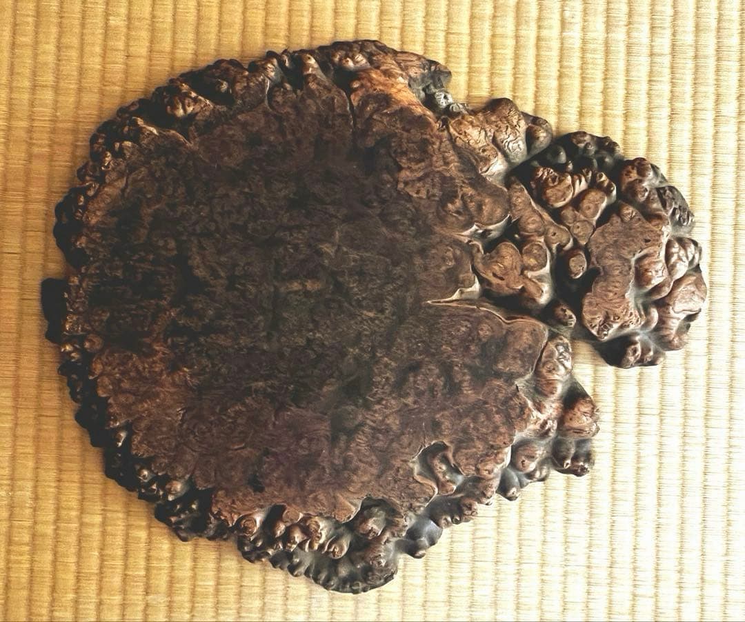 天然時代 古木 とろとろ 花梨 瘤 玉杢 花台 香台 盆栽台 平台W41㎝