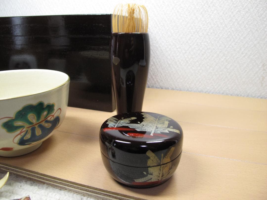 Imeiseさま専用　溜内黒塗　茶箱セット　茶道具
