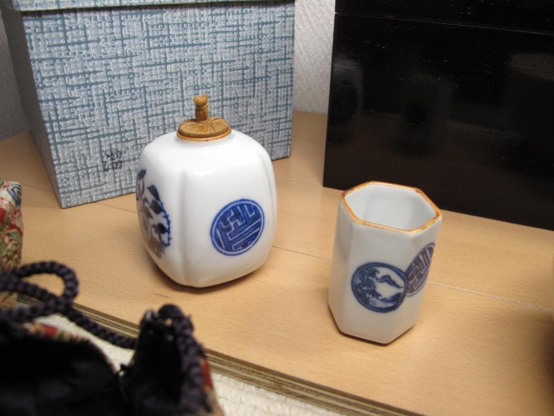 Imeiseさま専用　溜内黒塗　茶箱セット　茶道具