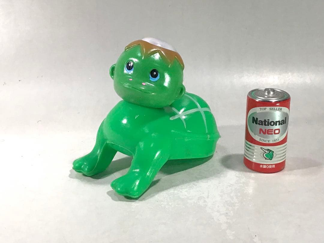 昭和レトロ ハイハイ 河童 赤ちゃん 人形 妖怪 お化け 駄玩具 ソフビ 茶