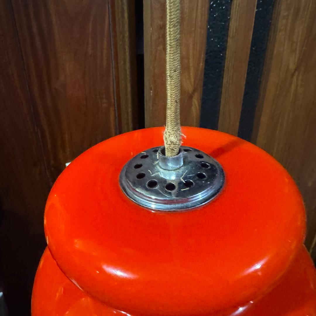 昭和レトロ　ガラス製　ペンダントランプ　天井照明　レトロポップ　　吊り下げ