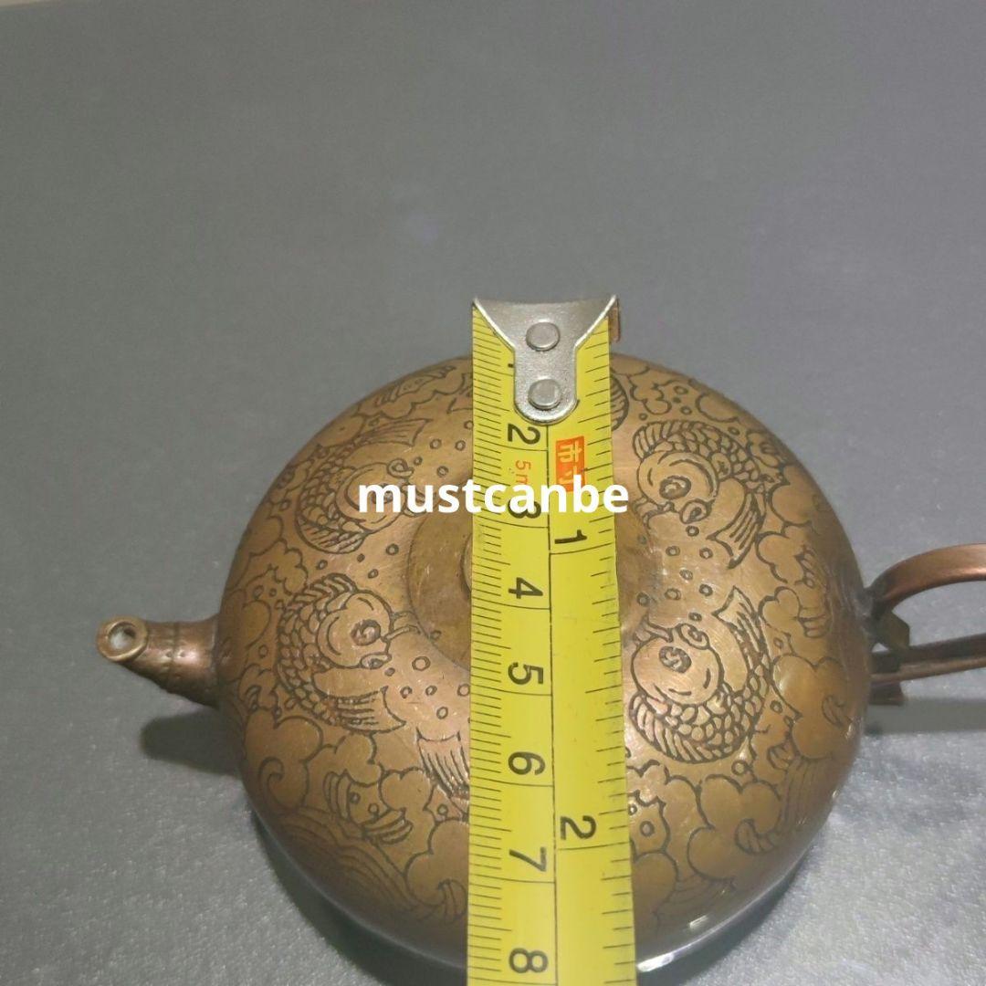 銅製 水注 墨壺 水滴壺 書道具 文房具 装飾品 工芸品 置物