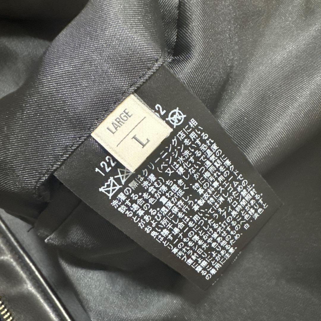 BEAUTY&YOUTH シングルライダースジャケット ブラック