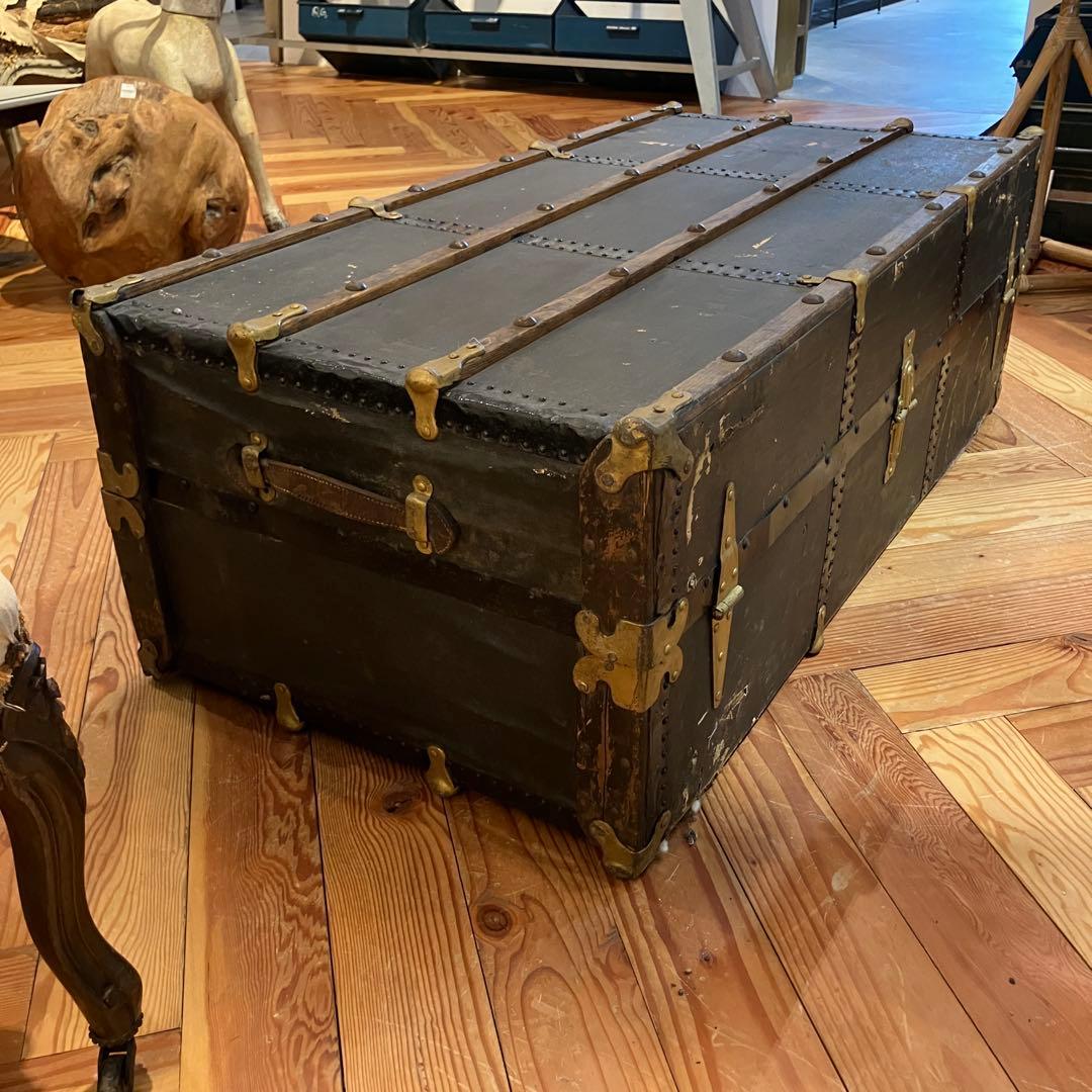 アンティーク　レザートランク　アメリカ