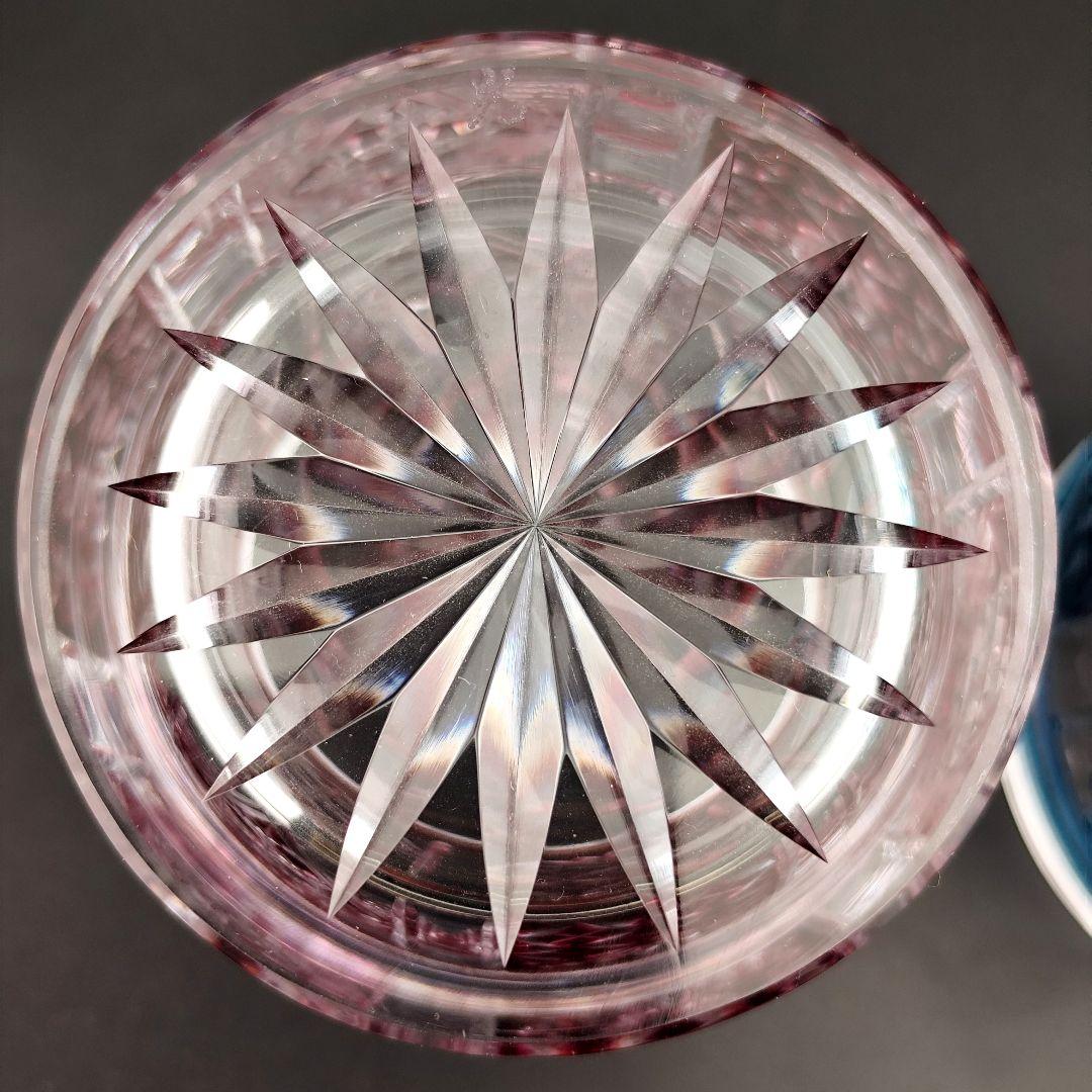 超希少品☆阪本光男 サイン有 薩摩切子 ロックグラス（切子 江戸切子 薩摩切子）